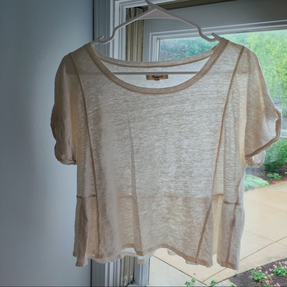 Madewell Tops - Madewell Cream Peplum Top